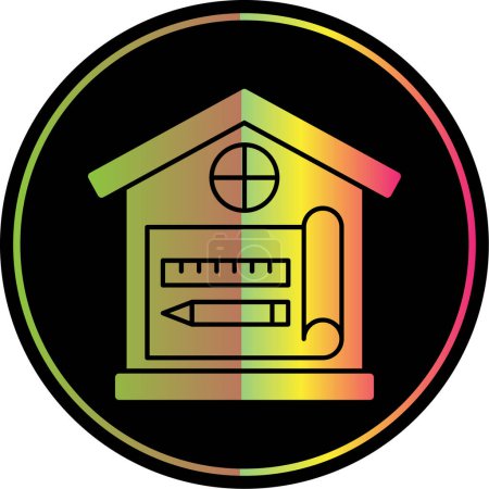 Ilustración de Casa icono de diseño símbolo, vector de diseño de ilustración - Imagen libre de derechos