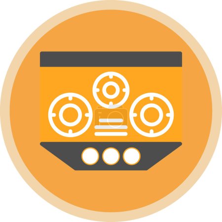 Illustration for Electric Stove icon vector illustration - Royalty Free Image