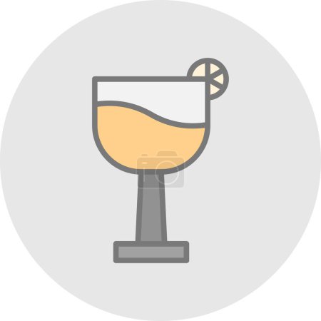 Ilustración de Icono de copa de cóctel, estilo de esquema - Imagen libre de derechos