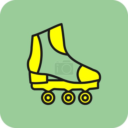 Illustration for Roller skate shoe  vector icon - Royalty Free Image