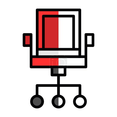 Ilustración de Icono de la silla de oficina vector ilustración - Imagen libre de derechos