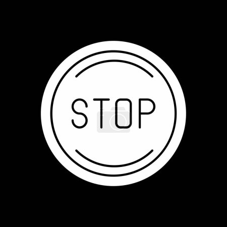 Illustration for Stop. web icon simple illustration - Royalty Free Image
