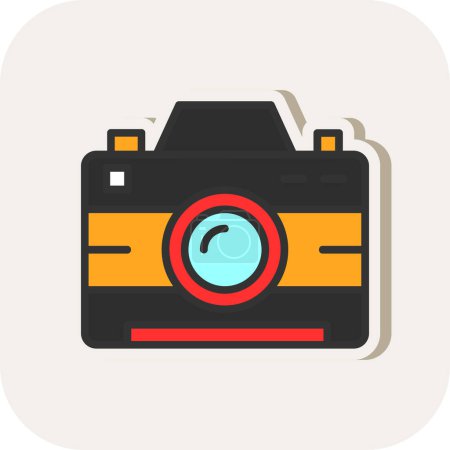 Illustration for Photo camera. web icon simple illustration - Royalty Free Image