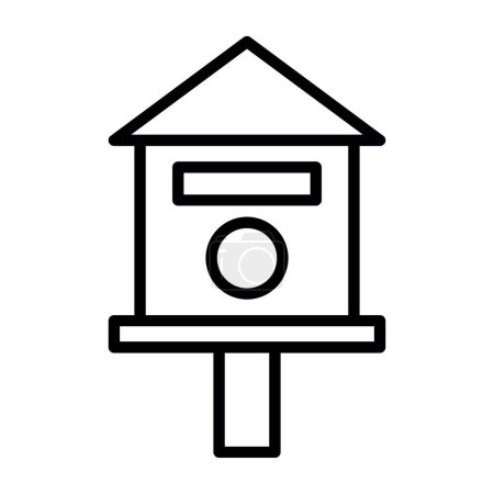 Ilustración de Pájaro casa icono vector ilustración - Imagen libre de derechos