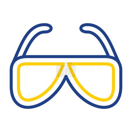 Illustration for Goggles. web icon simple illustration - Royalty Free Image