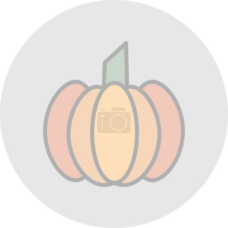 Illustration for Pumpkin web icon vector illustration - Royalty Free Image