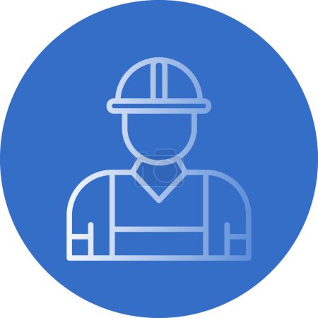 Illustration for Builder man with a helmet vector illustration - Royalty Free Image