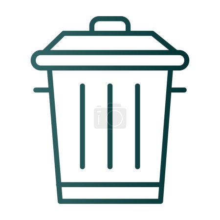 Illustration for Trash can icon. vector illustration - Royalty Free Image