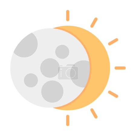 Ilustración de Ilustración vectorial del icono del eclipse solar - Imagen libre de derechos