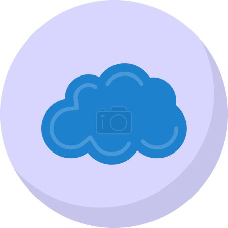 Ilustración de Simple tiempo nublado icono, vector de ilustración - Imagen libre de derechos