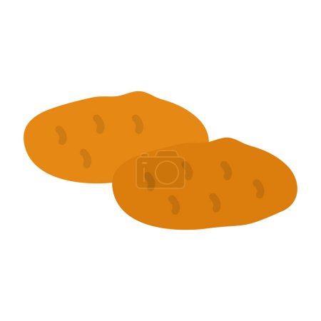 Illustration for Potatoes. web icon simple illustration - Royalty Free Image