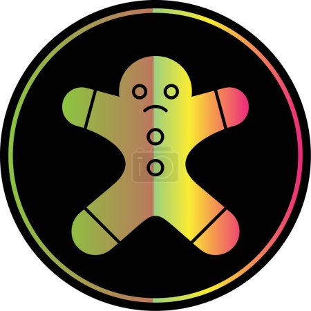 Ilustración de Pan de jengibre hombre icono web símbolo de ilustración simple - Imagen libre de derechos
