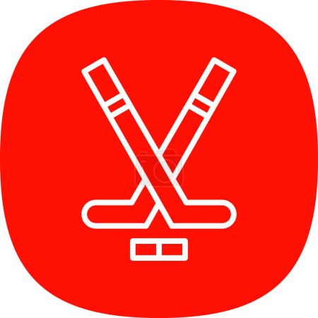 Téléchargez les illustrations : Vector illustration of modern Hockey icon - en licence libre de droit