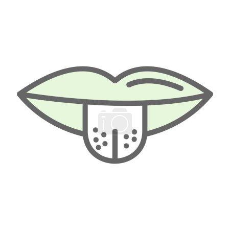 Illustration for Female mouth with tongue out web icon, vector illustration - Royalty Free Image