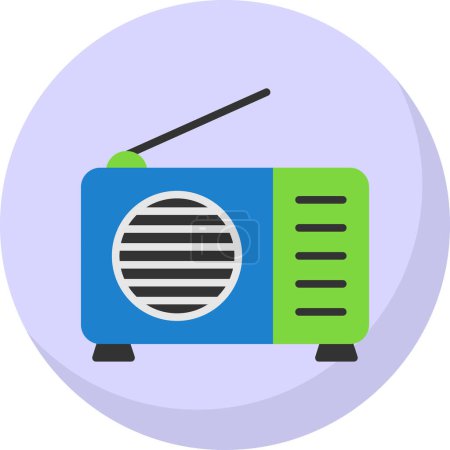 Ilustración de Radio. icono web ilustración simple - Imagen libre de derechos