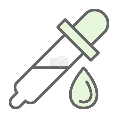 Illustration for Flat Dropper line and fill style icon design - Royalty Free Image