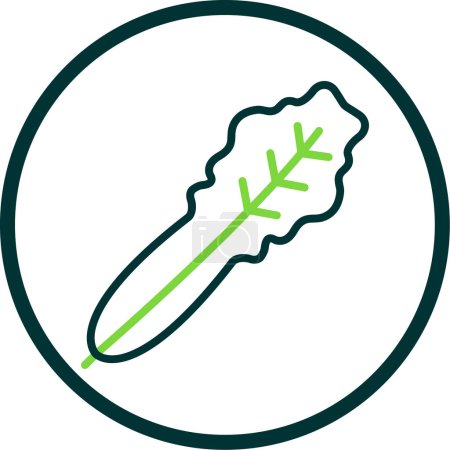 Illustration for Fresh arugula leaf icon, web simple illustration - Royalty Free Image