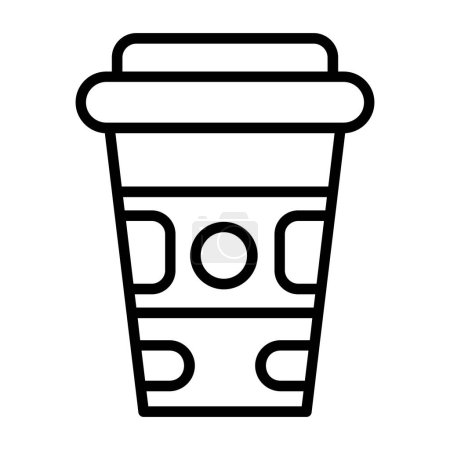 Ilustración de Taza de papel icono web, ilustración vectorial. Café para llevar - Imagen libre de derechos