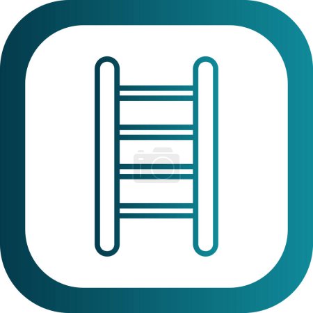Illustration for Ladder flat icon, vector illustration - Royalty Free Image