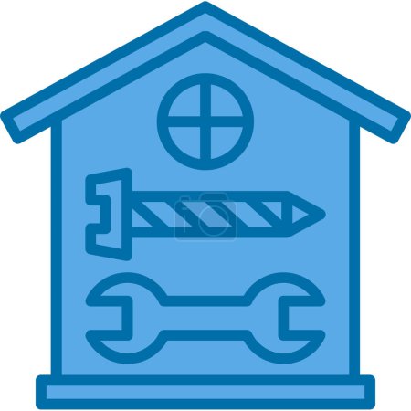 Ilustración de Casa Reparación icono web vector ilustración - Imagen libre de derechos