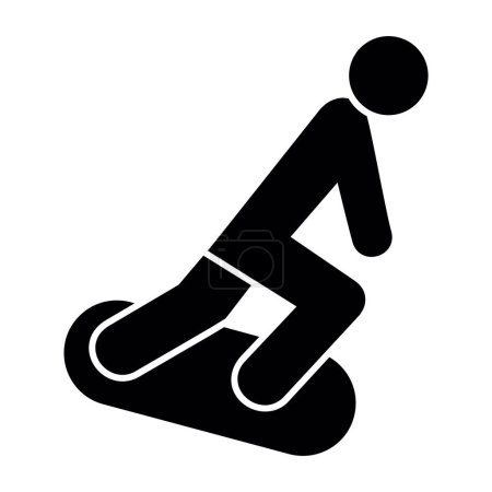 Illustration for Snowboarder web icon, vector illustration - Royalty Free Image