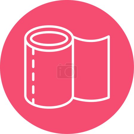 Illustration for Flat  toilet roll. simple illustration - Royalty Free Image