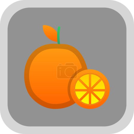 Téléchargez les illustrations : Illustration vectorielle de l'icône orange - en licence libre de droit