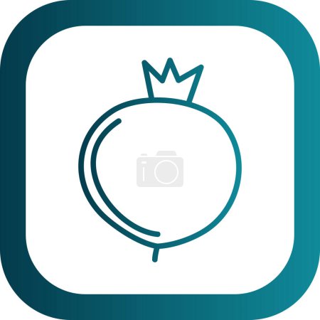 Illustration for Vector illustration of Pomegranate fruit icon - Royalty Free Image