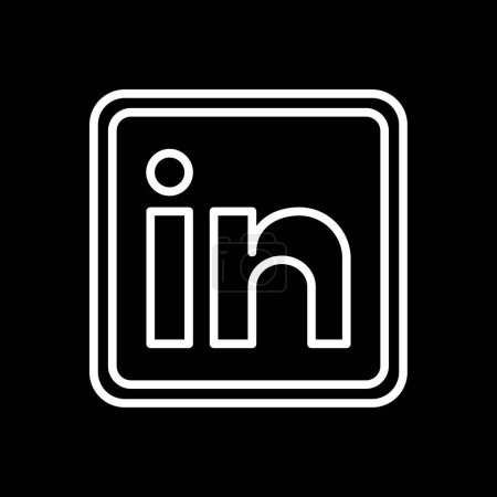Ilustración de Logo vector signo LinkedIn negocio americano en famoso icono de diseño de redes sociales - Imagen libre de derechos