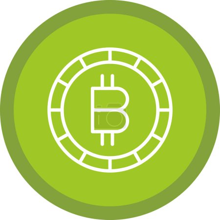 Illustration for Simple Bitcoin icon, vector illustration - Royalty Free Image