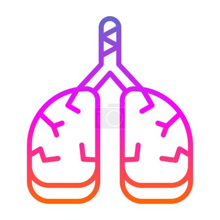 Téléchargez les illustrations : Illustration vectorielle d'un poumon humain - en licence libre de droit