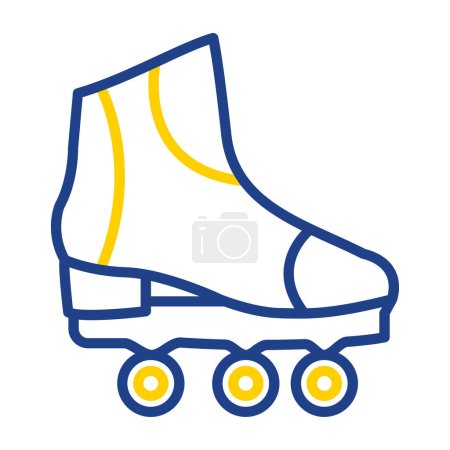 Illustration for Roller skate shoe  vector icon - Royalty Free Image
