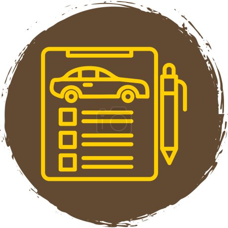 Illustration for Car contract icon vector illustration - Royalty Free Image