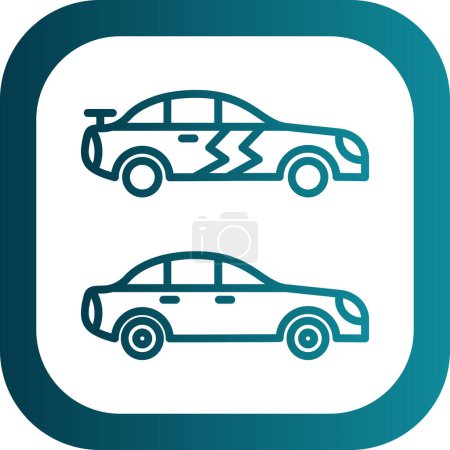 Illustration for Cars web vector icon. - Royalty Free Image