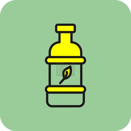 Ilustración de Bio botella de plástico icono vector ilustración - Imagen libre de derechos