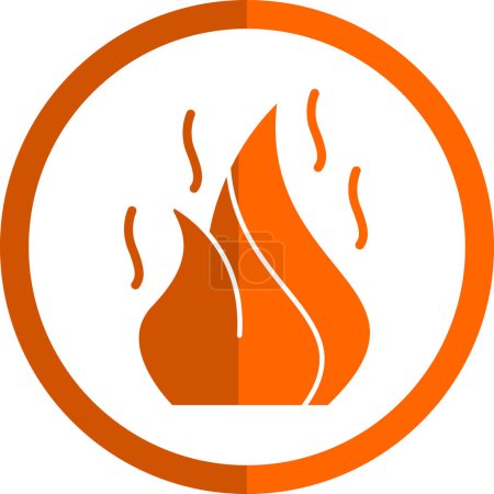 Ilustración de Fuego. icono web ilustración simple - Imagen libre de derechos