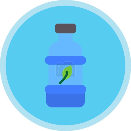 Téléchargez les illustrations : Bio plastic bottle icon vector illustration - en licence libre de droit