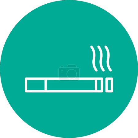 Ilustración de Fumador plano icono de cigarrillo vector ilustración - Imagen libre de derechos