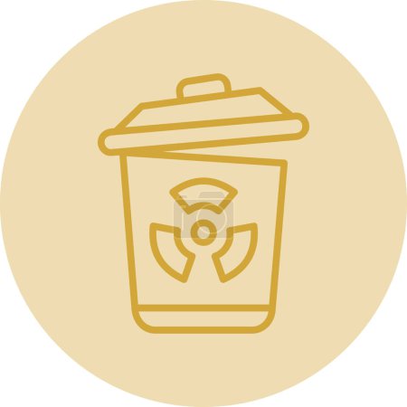 Téléchargez les illustrations : Illustration vectorielle d'icône de déchets toxiques - en licence libre de droit