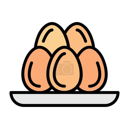 Ilustración de Huevos de pollo. icono web ilustración simple - Imagen libre de derechos