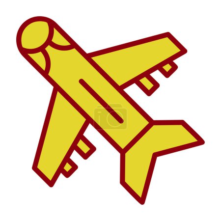 Ilustración de Avión. icono web diseño simple - Imagen libre de derechos