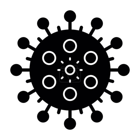Téléchargez les illustrations : Illustration vectorielle de l'icône du virus Corona - en licence libre de droit