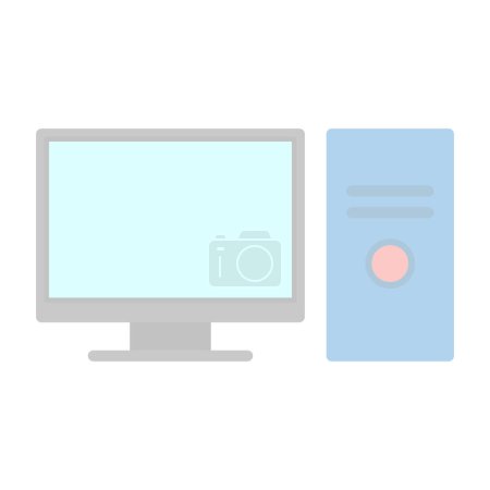 Ilustración de Ilustración vectorial de PC icono de la computadora - Imagen libre de derechos