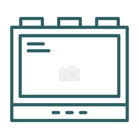 Téléchargez les illustrations : Icône web moniteur dans le style plat - en licence libre de droit