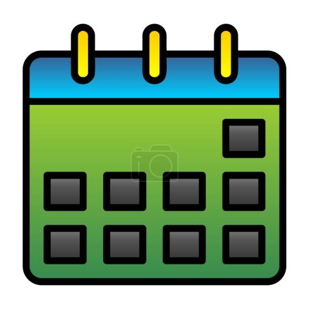 Ilustración de Icono de calendario simple, ilustración vectorial - Imagen libre de derechos