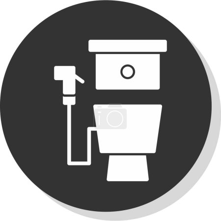 Téléchargez les illustrations : Toilettes. icône web illustration simple - en licence libre de droit