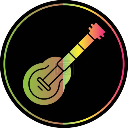 Illustration for Guitar icon. simple illustration of music vector icons for web - Royalty Free Image