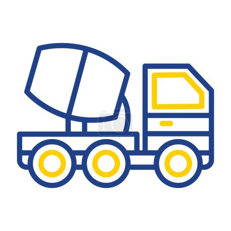 Illustration for Concrete Mixer Truck icon, vector illustration - Royalty Free Image