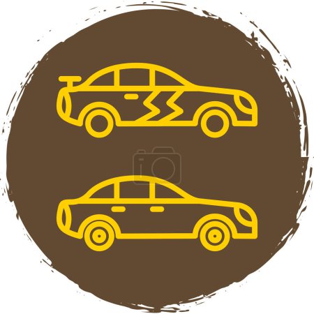 Illustration for Cars web vector icon. - Royalty Free Image