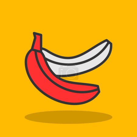 Téléchargez les illustrations : Icône de bananes. illustration vectorielle - en licence libre de droit